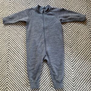 Polarn O Pyret Merino Wool Terry Romper